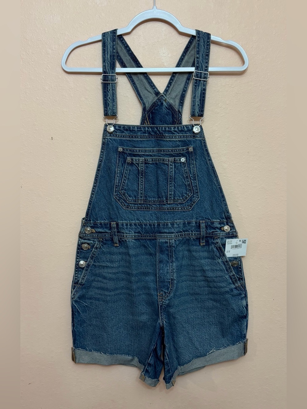 American Eagle Baggy Denim Short Overall